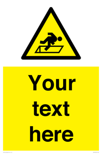 Custom Warning Hatch Sign